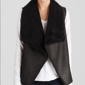 NWT VELVET BY GRAHAM & SPENCER FAUX FUR VEST